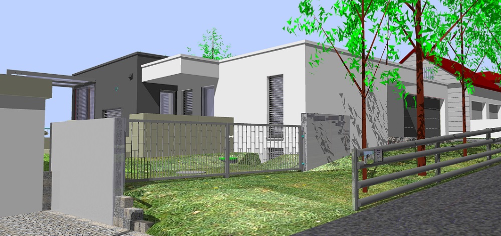 Das geplante Haus als 3D Modell